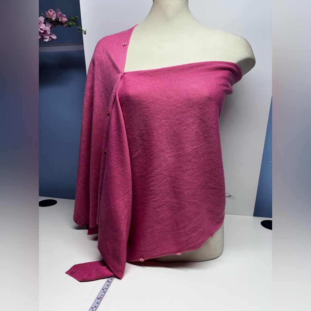 Soft Pink Cardigan Scarf/Shawl for Summer Evenings Multiple Ways to wear - Picture 3 of 5